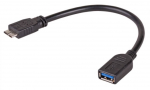 Adapter Akyga USB 3.0 female, Micro USB 3.0 B male, 0.15 m