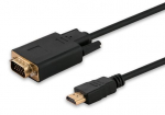 Juhe Savio HDMI / VGA HDMI 19 pin male, VGA 15 pin male, 1.8 m, must v.