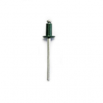 Alumiiniumist needid poolringikujulise peaga Haushalt RAL6005, 4 mm x 8 mm, 50 tk