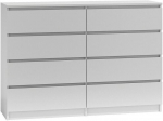 Kummut Malwa M8, valge v., 97 cm x 40 cm x 138 cm