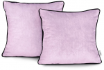 Dekoratiivpadjap&uuml;&uuml;r Restilo Velvet, must/roosa, 45 cm x 45 cm, 2 tk