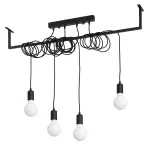 Valgusti rippuv Sollux Chandelier SALAMANCA 4 5903282798953, E27, 4 x 60 W, must v. / must v.