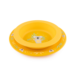 N&otilde;ude komplekt Canpol Babies Tableware Set Exotic Animals, 4 kuud, plastik, kollane