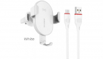 Auto laadija Borofone Q5, USB Type C/Magnetic, valge, 10 W
