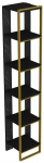 P&otilde;randariiul Kalune Design Polka 875ZNA3652, kuldne v./must v., 32.2 cm x 31.2 cm x 32.2 cm