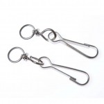Karabiin Haushalt DIN4296, 2DD, nikeldatud, metall, &Oslash; 6 cm, 2 tk