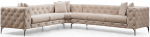 Nurgadiivan Hanah Home Como Ecru, liivakarva pruun v., parem, 350 x 270 cm x 73 cm