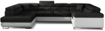 Nurgadiivan Letto Sawana 14, Soft 17, valge v./must v., vasak, 202 x 340 cm x 90 cm