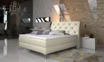 Voodi kahekohaline kontinentaalne Adel Soft 33, 140 x 200 cm, hele pruun v., madratsiga, p&otilde;hjalippidega