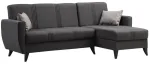 Nurgadiivan - voodi Hanah Home Zaden 730MST1312, tumehall v., 130 x 218 cm x 86 cm