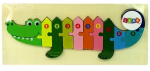 Puidust pusle Lean Toys Puzzle with numbers 10338, 30 cm x 13 cm, mitmev&auml;rviline