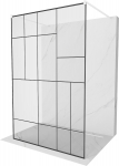 Du&scaron;isein Mexen Kioto Walk-In, 120 cm x 200 cm, valge/must/grafiit