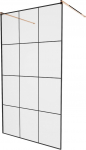 Du&scaron;isein Mexen Kioto Walk-In, 100 cm x 200 cm, must/roosa kuld