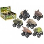 Dinosaurustega m&auml;nguautode komplekt off road dinozauras, (v&auml;rv/disain valitakse juhuslikult)