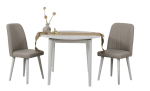 S&ouml;&ouml;gitoa komplekt Kalune Design Vina 1005, valge v./kreemjasvalge v.