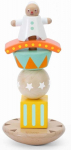 Puidust p&uuml;ramiid Classic World Stacking Balancing Clown, mitmev&auml;rviline, 6 tk