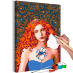 Maalimine numbrite j&auml;rgi Artgeist Woman With An Iris MA_0525, mitmev&auml;rviline, 40 x 60 cm