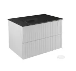 Vannitoakapp valamuga Besco Akya Linea, valge v./must v./grafiit v., 52.5 cm x 66 cm x 50.7 cm