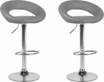 Toolide komplekt Beliani Peoria, l&auml;ikiv, hall v., 40 cm x 54 cm x 79 - 101 cm, 2 tk