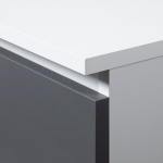 Riidekapp Akord R11, valge v./hall v., 35 cm x 80 cm x 180 cm