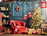 Pusle Educa Christmas Corner, 48 cm x 68 cm, 1000 tk, mitmev&auml;rviline