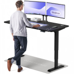Kirjutuslaud reguleeritava k&otilde;rgusega Desktronic HomePro, 160 cm x 80 cm, 61 - 125.5 cm, must v.