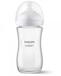 Joogipudel lapsele Philips Avent Natural Response, 240 ml, 1 kuud, l&auml;bipaistev