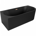 Vann, teisaldatav Mexen Gia Left, 170 cm x 80 cm x 58 cm, ovaalne, vask/matt must