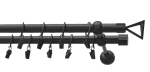 Kardinapuu komplekt Karpol Olimp Verdi, 400 cm, &Oslash; 19 mm, must v.