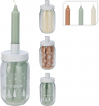 K&uuml;&uuml;nlahoidja, klaas, &Oslash; 8 cm, 16 cm, (v&auml;rv/disain valitakse juhuslikult), 5 tk