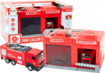 M&auml;ngu tulet&otilde;rjejaam Lean Toys Fire Caller Garage, 1:32, punane v.