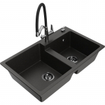 K&ouml;&ouml;givalamu Mexen Tomas, graniit, 80 cm x 50 cm x 19 cm, kuldne/must/kroom