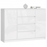 Kummut Akord Furniture Factory K140, valge v., 99 cm x 138.4 cm x 40 cm