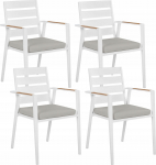 &Otilde;uetoolide komplekt Beliani Taviano, valge v./hall v., 58 cm x 54 cm x 86 cm