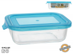 Toidukarp Kitchen&GO, 0.64 l, 19.5 cm x 13 cm, l&auml;bipaistev v./sinine v.