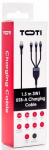 Juhe Toti, USB Type C/Lightning/Micro USB-B, 150 cm, must v.