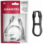 Juhe Axagon BUCM2-CM30AB, USB Type C, 300 cm, must v., 240 W