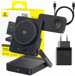Laadijate komplekt Baseus PicoGo AF21, Qi Wireless/USB Type-C, must v., 35 W