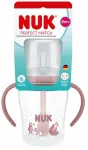 Lutipudel Nuk Perfect Match Bear, 150 ml, 8 kuud, l&auml;bipaistev v./roosa v.