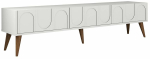 TV-kapp Kalune Design Lyon 44, valge v./p&auml;hklipuu v., 35 cm x 180 cm x 43 cm