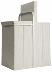 Pesukorv Homla Revlo, 117 l, valge v./hall v., 50 cm x 36 cm x 65 cm