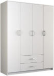 Riidekapp Romana 160, valge v., 160 cm x 52 cm x 205 cm