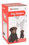 Koerte m&auml;hkmed Flamingo Dog Diapers L 38-56 cm 510587, L, 12 tk valge