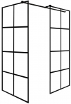 Du&scaron;isein Besco Excea, 100 cm x 190 cm x 80 cm, l&auml;bipaistev/must