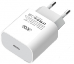 Telefoni laadija XO L40, USB-C, valge, 18 W