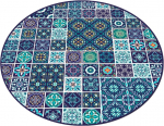 Vannitoa p&otilde;randamatt Foutastic Carres Bleus 359CHL4859, mitmev&auml;rviline, 100 cm x 100 cm, &Oslash; 100 cm