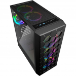 Arvuti korpus Sharkoon RGB HEX, l&auml;bipaistev v./must v.