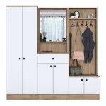 Esiku m&ouml;&ouml;blikomplekt Kalune Design P6 M3 - 2490, sise, valge v./p&auml;hklipuu v.