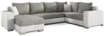 Nurgadiivan Marco Berlin 01, Soft 17, valge v./hall v., vasak, 210 x 312 cm x 92 cm