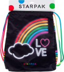 Jalan&otilde;ude kott Starpak Rainbow, must v./mitmev&auml;rviline